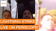 Crazy Dude Almost Gets Struck by Lightning Because He Was Periscoping Outside