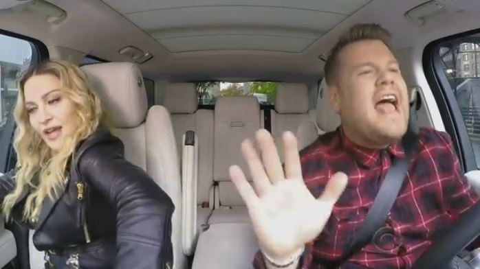 Madonna nails Carpool Karaoke with James Corden