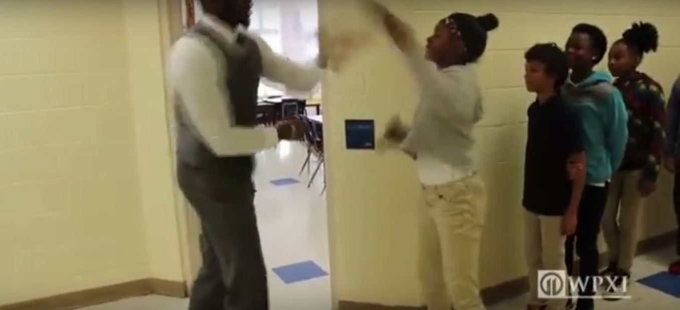 Watch This Amazing Teacher Have a Secret Handshake For Each of His Students