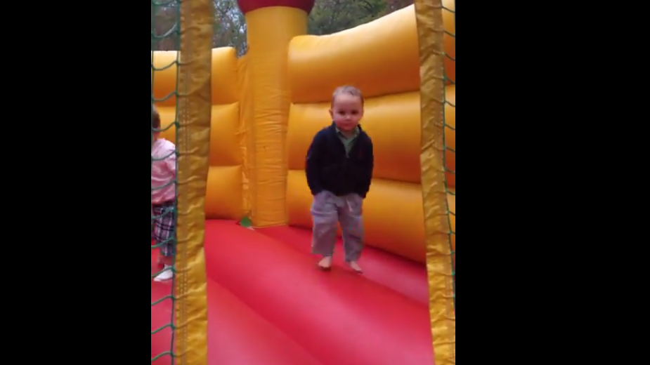 Adorable Toddler Proves He’s The Coolest Kid at the Bouncy House