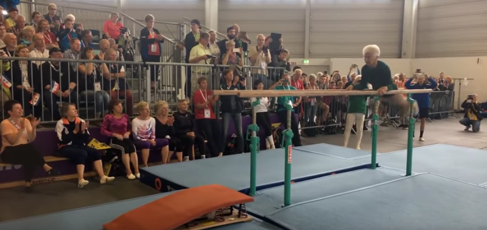 Amazing 91-Year Old Completes Impressive Gymnastics Routine