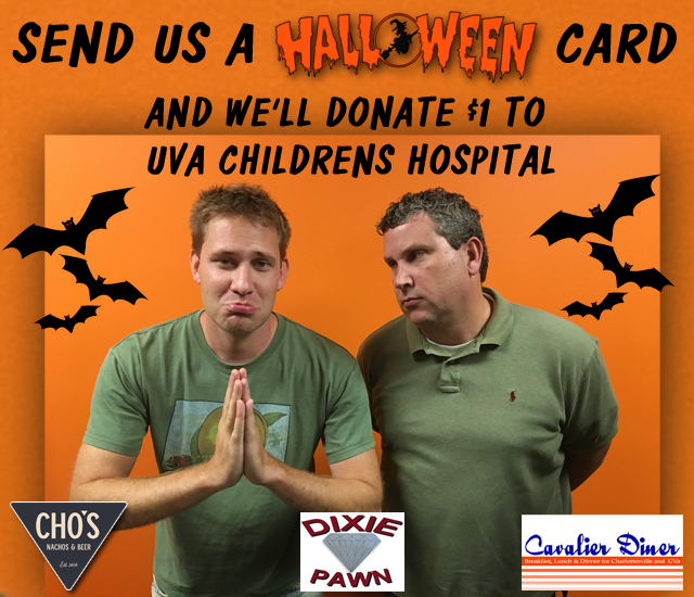 Send Us Halloween Cards and We’ll Give a Dollar Per Card to the UVA Children’s Hospital