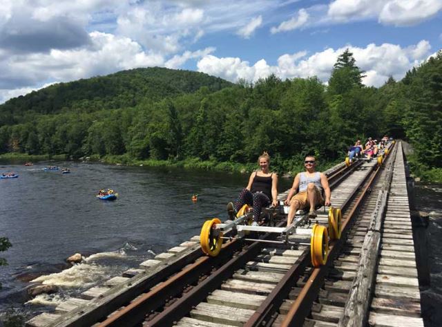 Innovative outdoor adventure combines railroads and cycling into rail-biking
