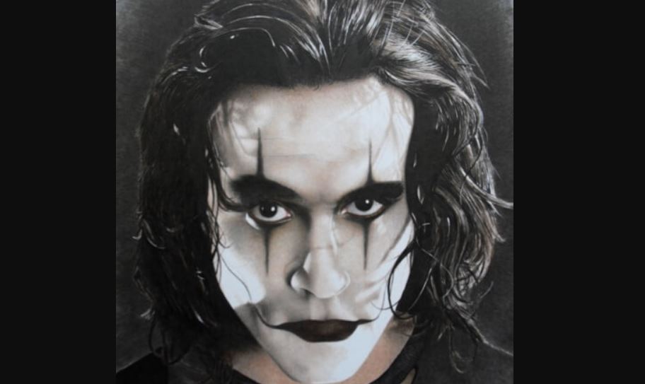 Kane Brown conjuring up Brandon Lee’s character in “The Crow.”