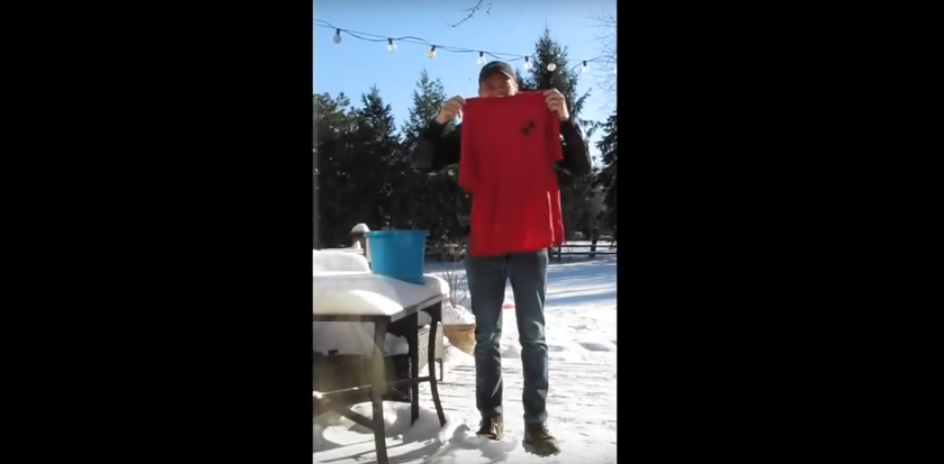 How to Create an Airplane Out of a Frozen T Shirt [VIDEO]