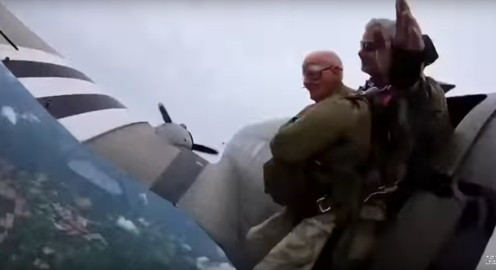 Amazing 97-Year Old D-Day Veteran Jumps Out of Plane to Recreate His D-Day Jump [WATCH]