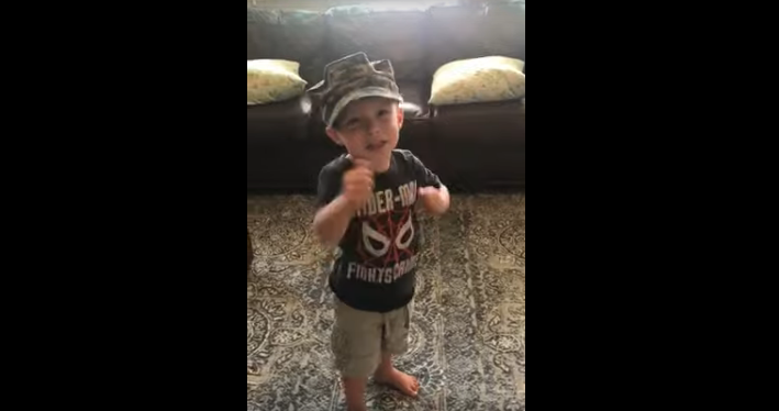 Patriotic Three Year Old Sings Marines Hymn Awesomely [VIDEO]