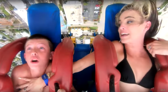 Daring Child Makes Huge Declaration While Screaming on Slingshot Ride [WATCH]