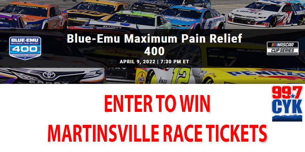 997 CYK has your chance to win tickets to the Martinsville Race!